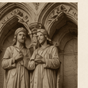 Stone saints and cathedral carvings.