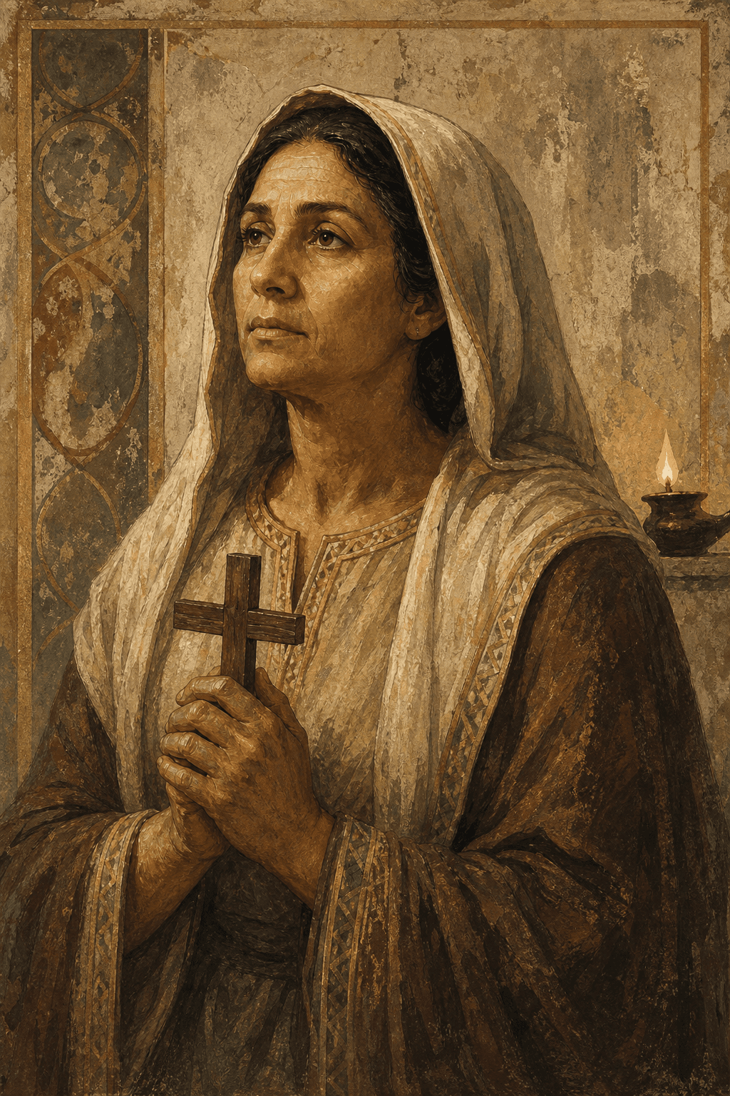 St. Monica in prayer, mother of Augustine.